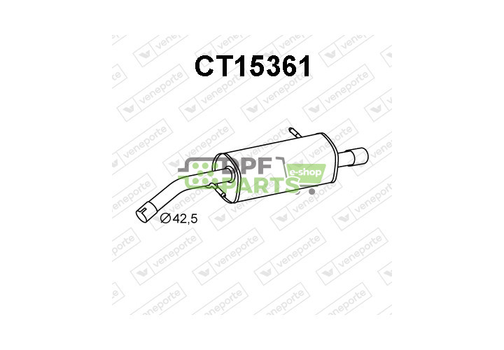 Koncový tlumič výfuku CITROËN - 1726XR