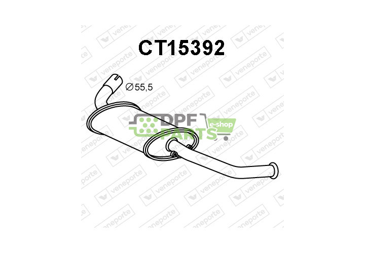 Tlumič CITROËN / FIAT / PEUGEOT - 1309893080 1309989080 1310264080