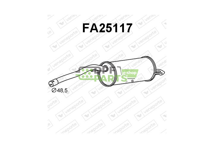Tlumič FIAT / OPEL / VAUXHALL - 51810709 52029712 852685