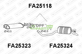 Tlumič FIAT - 46417821 46444035 46480453