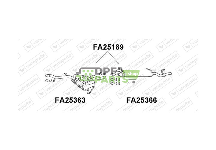 Tlumič FIAT - 7657903 7675678 7688000