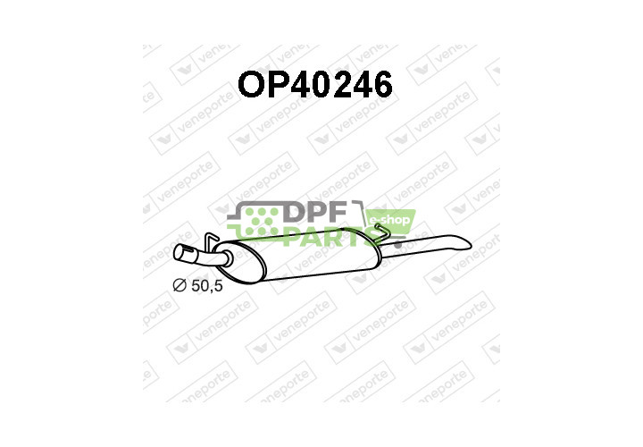 Tlumič výfuku OPEL / VAUXHALL - 852355 852883 90280256