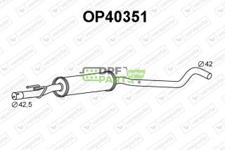 Tlumič výfuku OPEL / VAUXHALL - 5852070 9128616