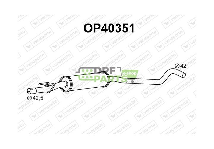 Tlumič výfuku OPEL / VAUXHALL - 5852070 9128616