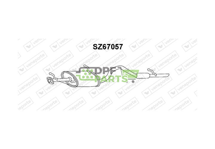 Tlumič výfuku SUZUKI - 1430065D00 1430065D01 1430068D01