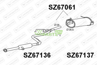 Tlumič výfuku SUZUKI - 1430060B01 1430060E70 1430063B00
