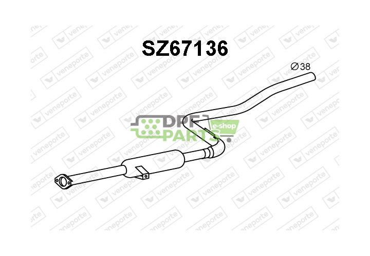 Tlumič výfuku SUZUKI - 1430060B01 1430060E70 1430063B00