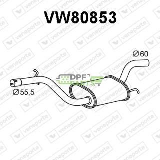 Tlumič VOLKSWAGEN - 3Q0253409A 3Q0253409C 3Q0253409