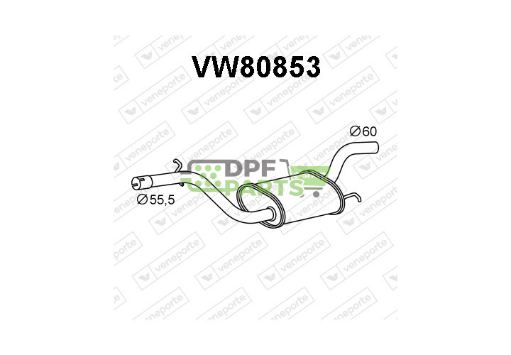 Tlumič VOLKSWAGEN - 3Q0253409A 3Q0253409C 3Q0253409