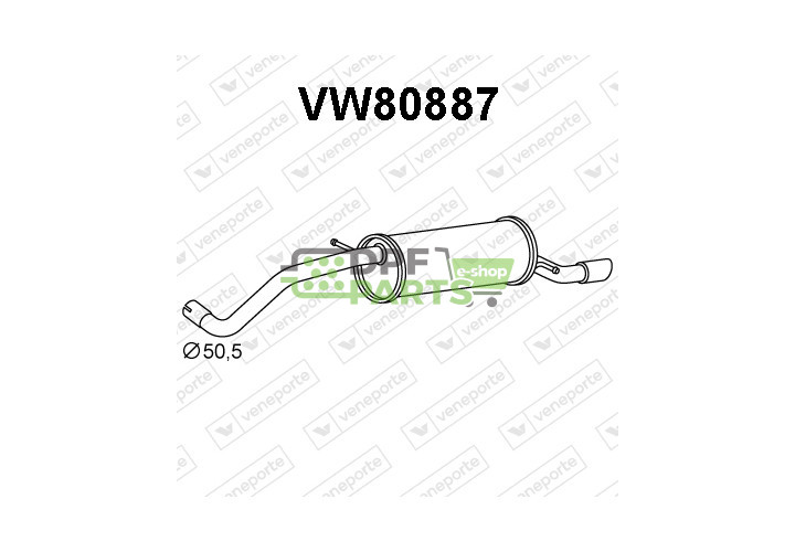 Tlumič AUDI / VOLKSWAGEN - 6C6253609 6R6253609AT 6R6253609T