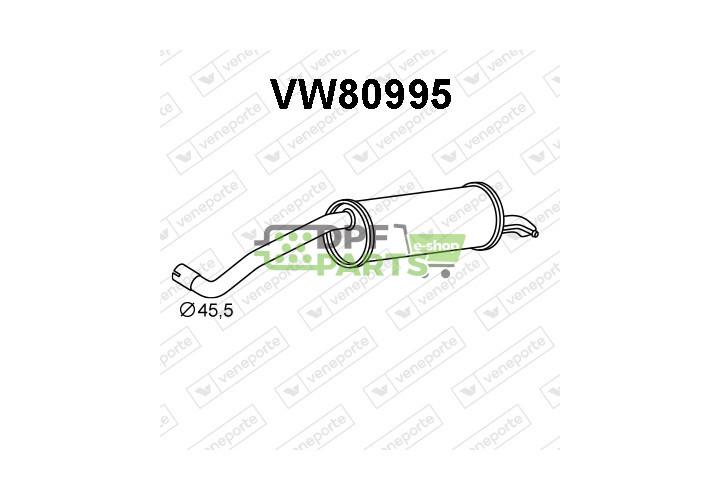Tlumič SEAT / SKODA / VOLKSWAGEN - 6C6253609R 6C6253609T 6V6253609B