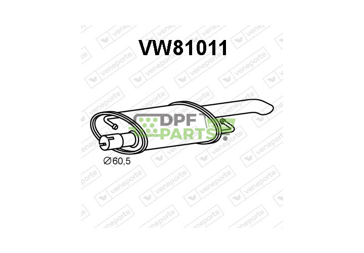 Tlumič VOLKSWAGEN - 7F0253209 7F0253209B 7F0253209C