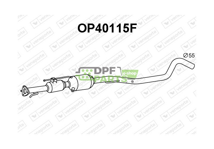 Filtry pevných částic DPF OPEL / VAUXHALL - 55352160 55352161 55353946