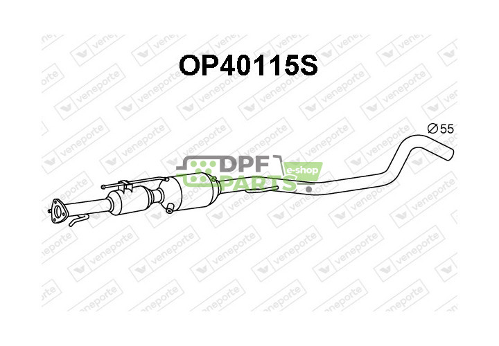 Filtry pevných částic DPF OPEL / VAUXHALL - 55352160 55352161 55353946