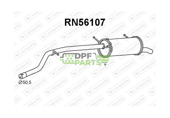 Koncový tlumič výfuku FIAT / OPEL / RENAULT / VAUXHALL - 200100766R 4424278 6000620092