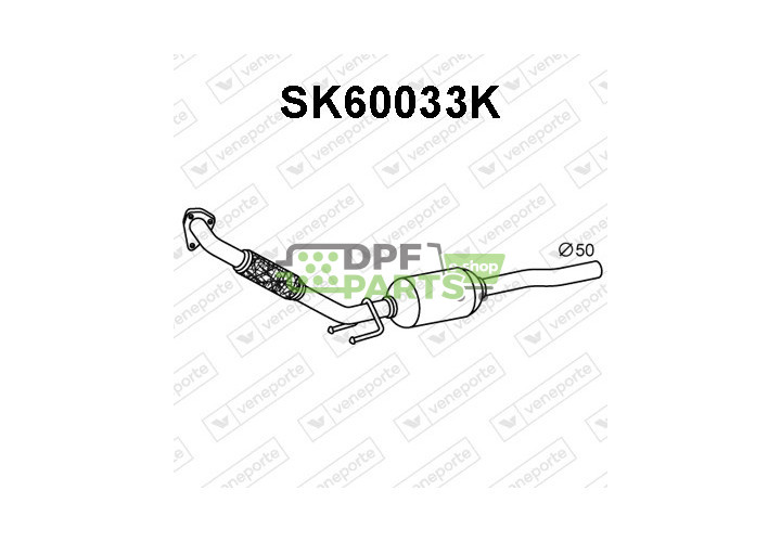 Katalizator SEAT / SKODA / VOLKSWAGEN - 6Q0131701C 6Q0253058DX 6Q0253178BC