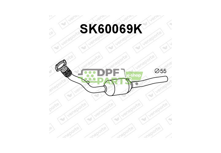 Katalizator AUDI / SEAT / SKODA / VOLKSWAGEN - 1J0253501CX 1J0254501BV 1J0254501BX