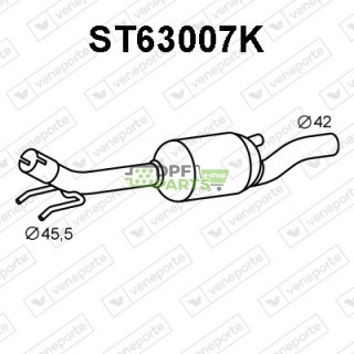 Katalizator SEAT / VOLKSWAGEN - 6K0253058NV 6K0253058NX 6K0253058RV