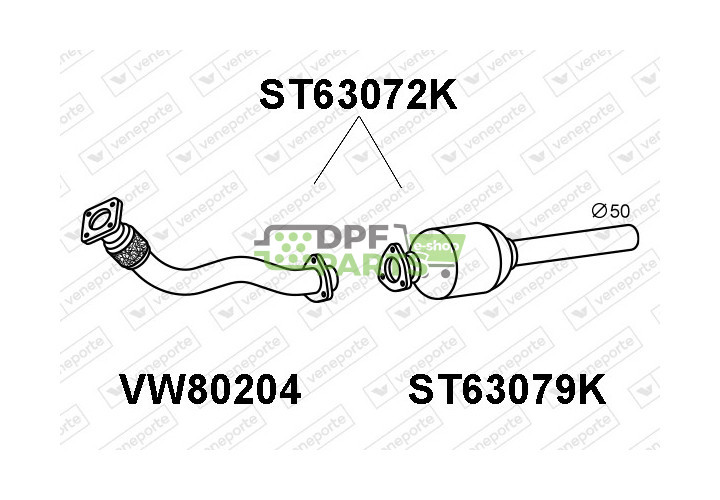 Katalizator SEAT / VOLKSWAGEN - 1H0253058CX  