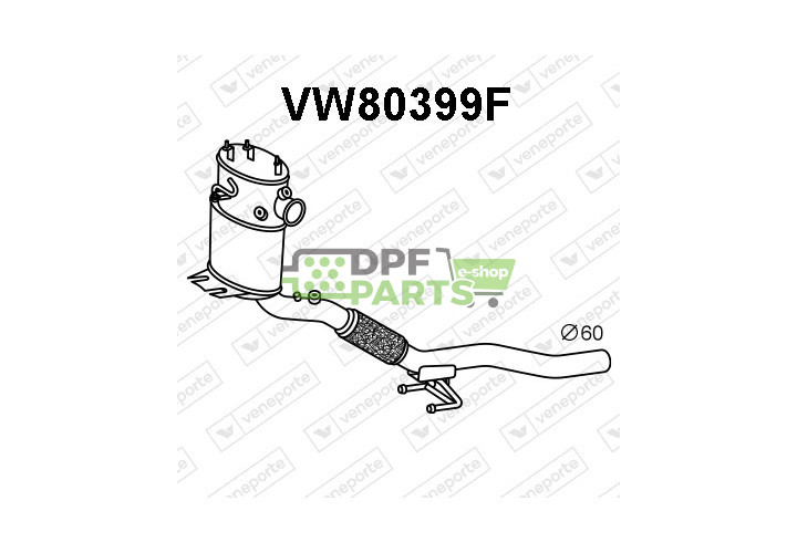 Filtry pevných částic DPF AUDI / SEAT / SKODA / VOLKSWAGEN - 1K0253058DN 1K0253058LG 1K0254704RX