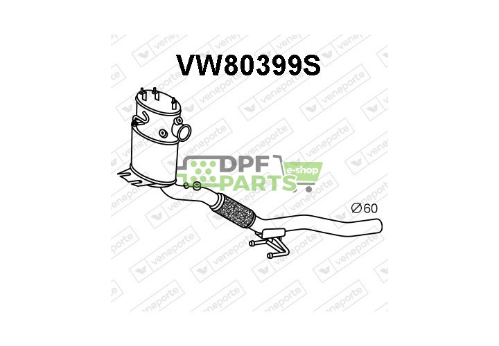 Filtry cząstek stałych DPF AUDI / SEAT / SKODA / VOLKSWAGEN - 1K0253058DN 1K0253058LG 1K0254704RX