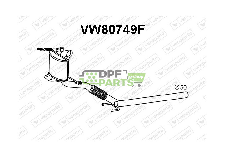 Filtry pevných částic DPF SEAT / SKODA / VOLKSWAGEN - 6Q0254700AX 6Q0254700CX