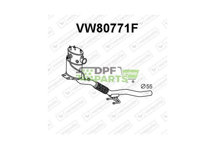Filtry pevných částic DPF VOLKSWAGEN - 3C0254701GX 3C0254702HX JZW254701X