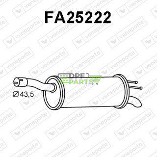 Tlumič výfuku FIAT - 46559529 46785476 46826931