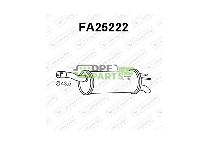 Tlumič výfuku FIAT - 46559529 46785476 46826931
