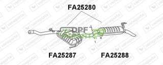 Tlumič výfuku FIAT - 46406295 46432518 46432918