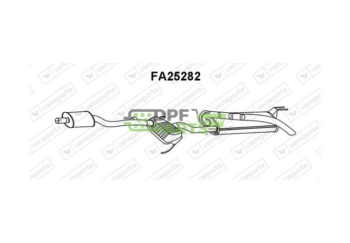 Tlumič výfuku FIAT - 46445395  