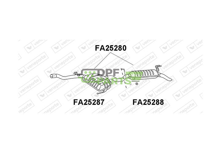 Tlumič výfuku FIAT - 46406295 46432518 46432918