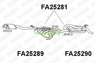 Tlumič výfuku FIAT / LANCIA - 46449461 46449847 71716297
