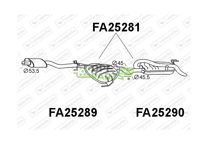 Tlumič výfuku FIAT / LANCIA - 46449461 46449847 71716297
