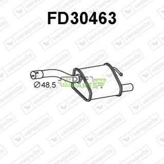 Tlumič výfuku FORD - 1061964 1065249 1067446