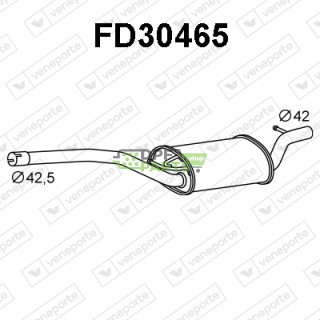 Tlumič výfuku FORD - 1067303 1121569 1459382