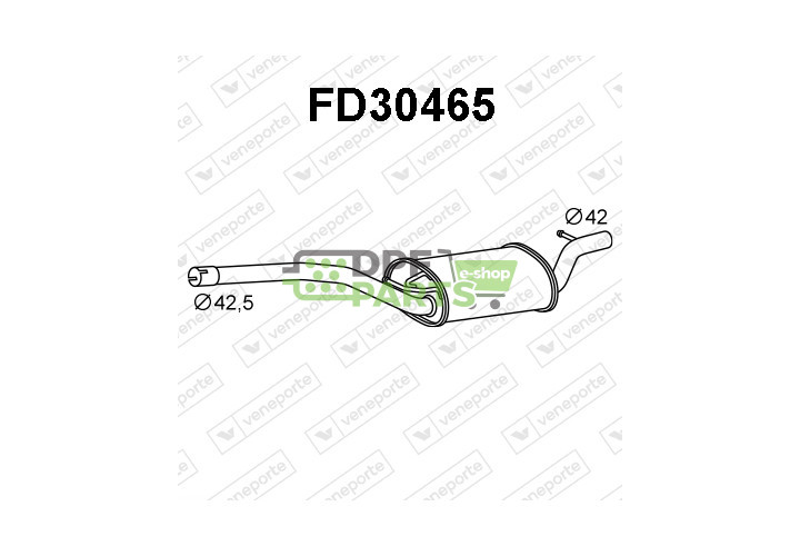 Tlumič výfuku FORD - 1067303 1121569 1459382