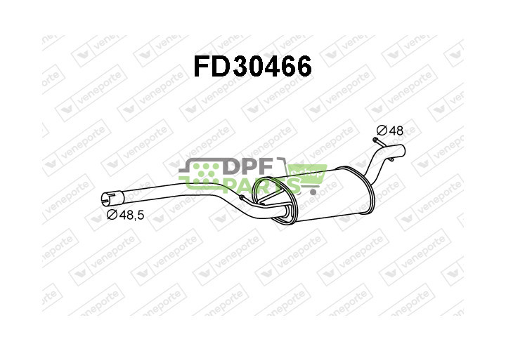 Tlumič výfuku FORD - 1061946 1067311 1121570