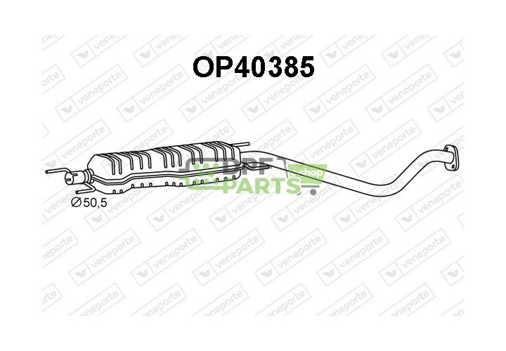 Tlumič OPEL / VAUXHALL - 24415152 24423017 24423018