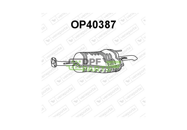 Tlumič OPEL / VAUXHALL - 13183203 24423011 5852053