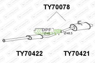 Tlumič TOYOTA - 174307A730 174307A731 