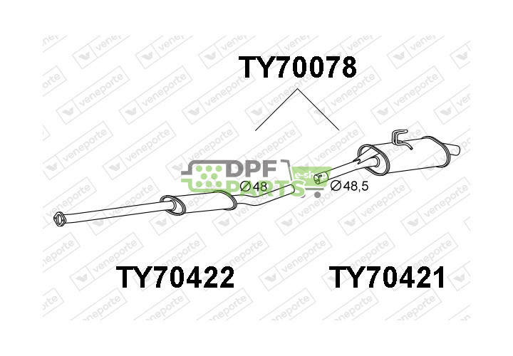 Tlumič TOYOTA - 174307A730 174307A731 