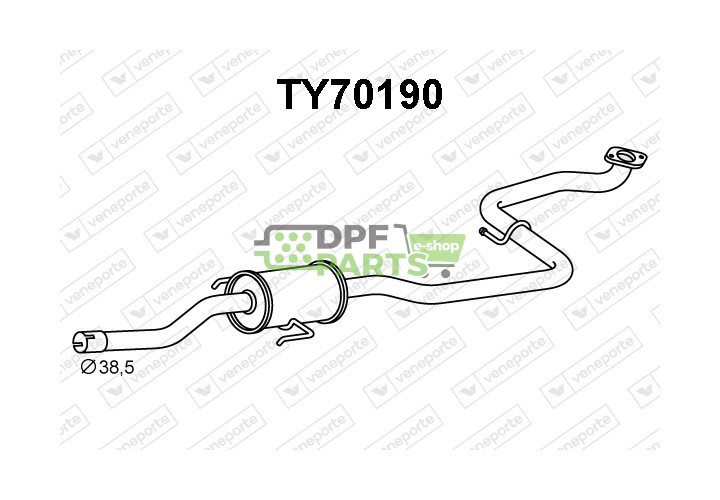 Tlumič TOYOTA - 174100Q070 174100Q100