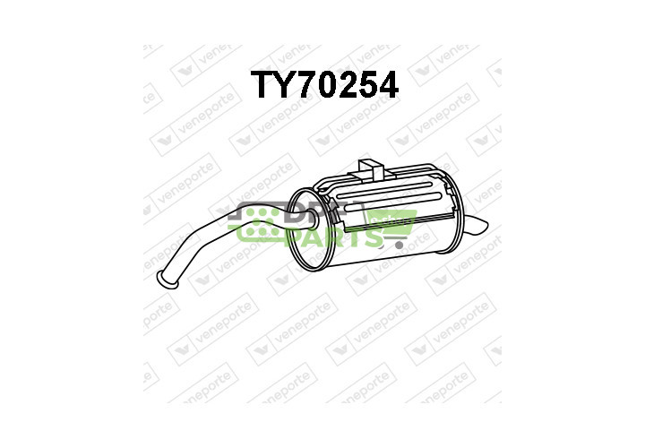 Tlumič TOYOTA - 174301B040 174301B041