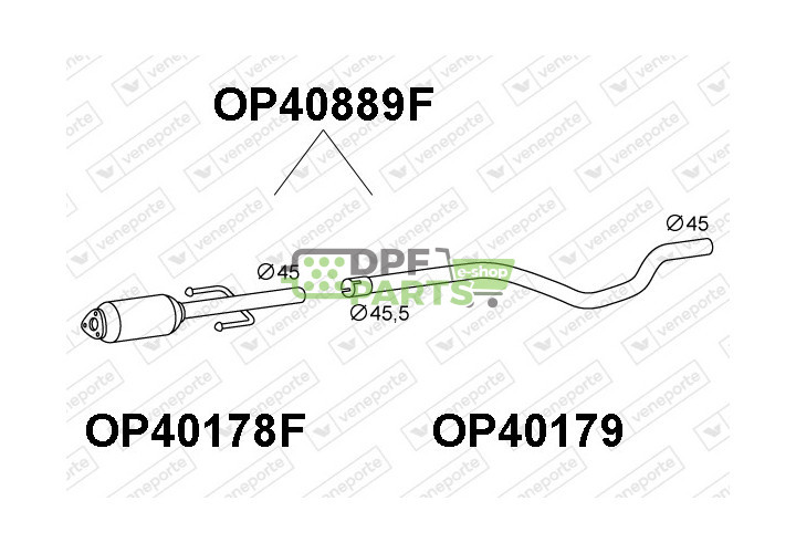 Filtry cząstek stałych DPF OPEL / VAUXHALL - 55557838 5854444 854422