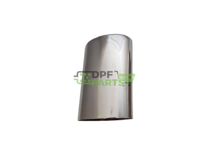Końcówka ozdobna nierdzewna polerowana OWAL - prawa strona - 150x90 mm