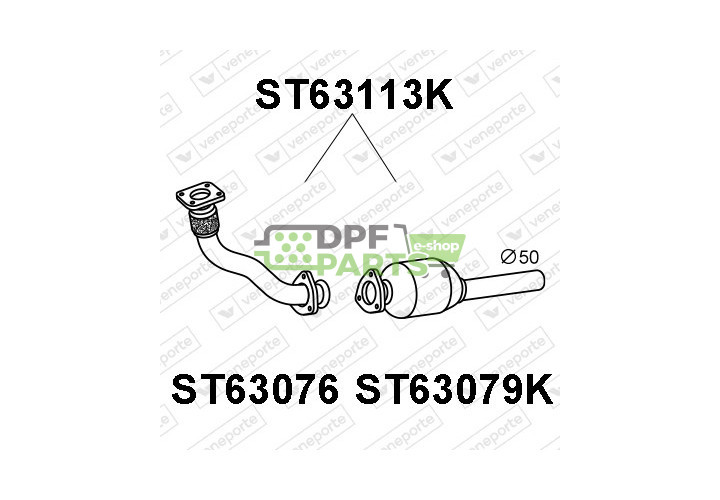 Katalizator SEAT / VOLKSWAGEN - 6K0253058CX  