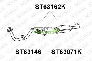 Katalizator SEAT / VOLKSWAGEN - 6K0253058GX 6K0253058HX 6K0253058JX