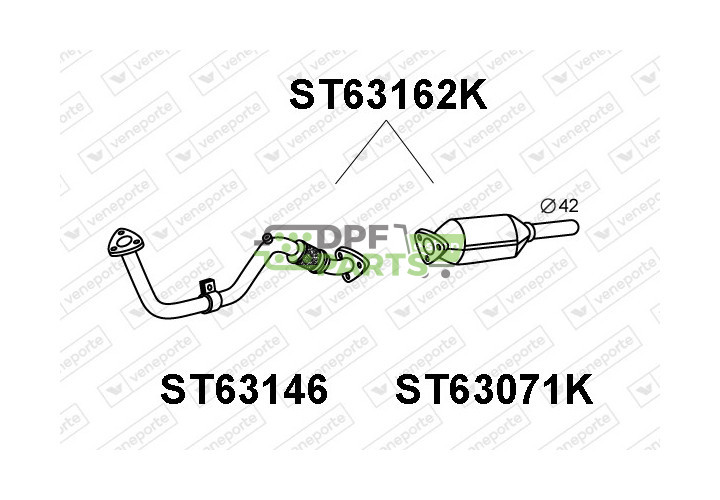 Katalizator SEAT / VOLKSWAGEN - 6K0253058GX 6K0253058HX 6K0253058JX