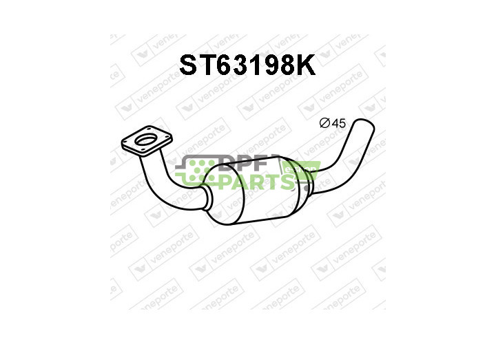 Katalizator SEAT / VOLKSWAGEN - 6K0253060GX 6Q0253060GX 6Q0253600GX